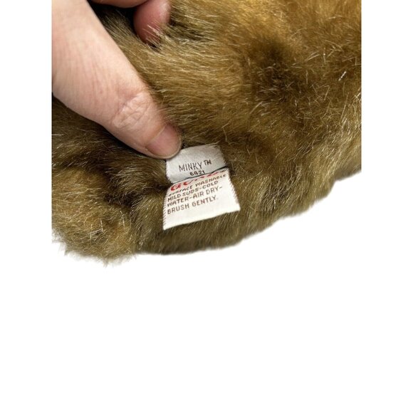 GUND Minky Teddy Bear Brown Jointed Plush 14" #6421 1999 Retired Faux Mink - Picture 6 of 6